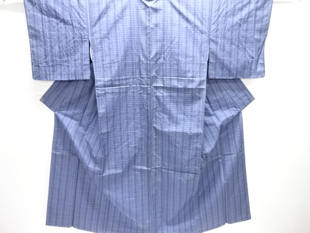 JAPANESE KIMONO / ENSEMEBLE KIMONO / SILK / TSUMUGI / WOVEN GRID